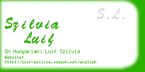 szilvia luif business card